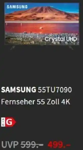 Media Markt Samsung 55TU7090 Fernseher 55 Zoll 4K Angebot