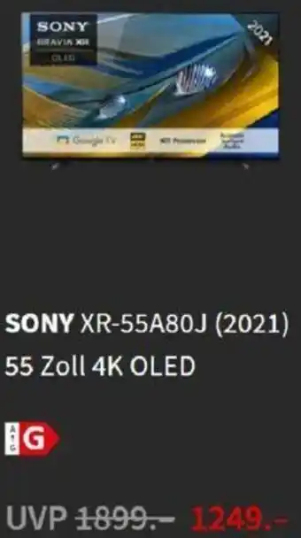 Media Markt Sony XR-55A80J (2021) 55 Zoll 4K OLED Angebot