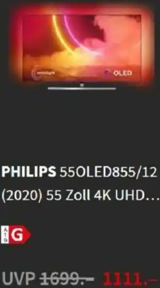 Media Markt Philips 55OLED55/12 (2020) 55 Zoll 4k UHD Angebot