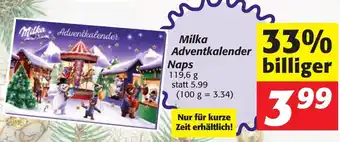 Strasser Markt Milka Adventkalender Naps 119,6g Angebot