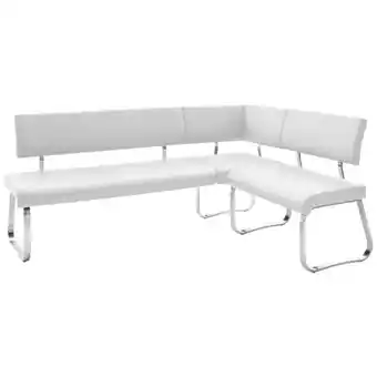 Möbelix Eckbank Weiß Echtleder Arco 200x150 cm Angebot