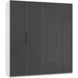 Möbelix Drehtürenschrank 200cm Level, Grau/Weiß Angebot