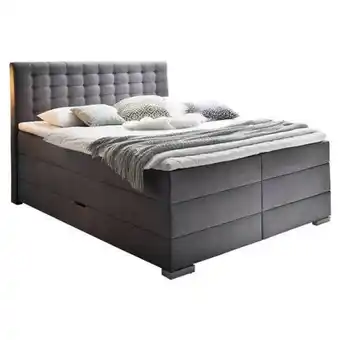 Möbelix Boxspringbett Lenno 180x200cm Grau, inkl. Bettkasten Angebot