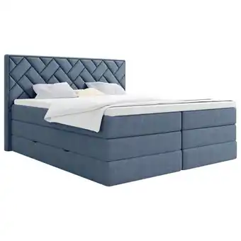 Möbelix Boxspringbett inkl. Topper Dunkelblau 160x200 cm Loreno Angebot