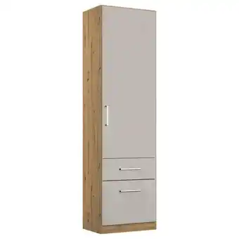 Möbelix Drehtürenschrank 47 cm Belrin Eiche Dekor/Hellgrau Angebot