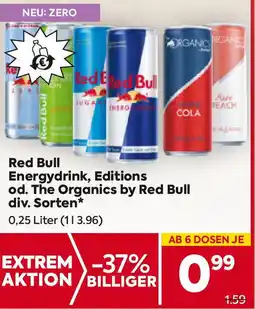 Billa Energydrink, Editions od. The Organics Angebot