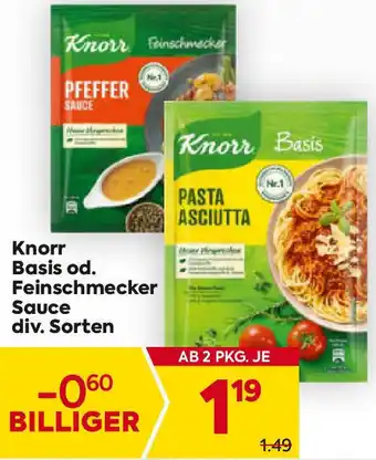 Billa Basis od. Feinschmecker Sauce Angebot