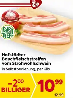 Billa Bauchfleischstreifen vom Strohwohlschwein Angebot