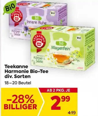 Billa Harmonie Bio-Tee Angebot