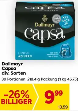 Billa Capsa Angebot