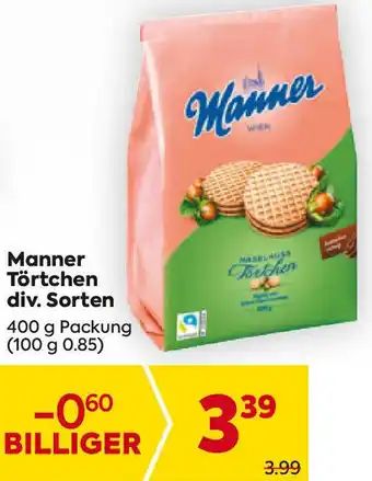 Billa Manner Törtchen Angebot
