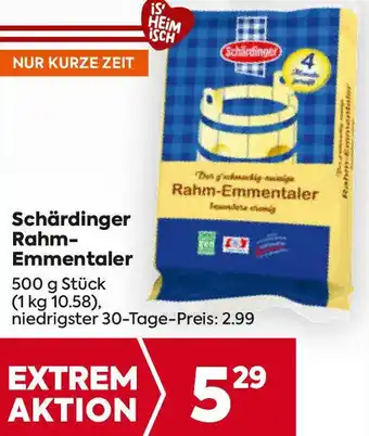 Billa Rahm- Emmentaler Angebot