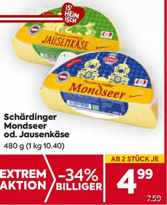 Billa Mondseer od. Jausenkäse Angebot