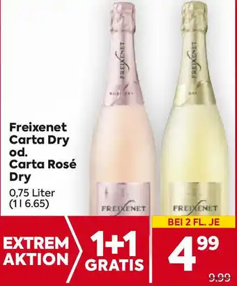 Billa Freixenet Carta Dry od. Carta Rosé Angebot