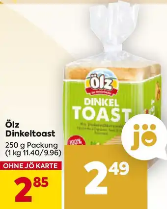 Billa Ölz Dinkeltoast Angebot