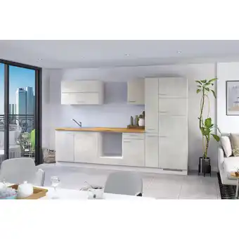 Möbelix Küchenzeile Ip1200 ohne Geräte 310 cm Grafit / Eiche Angebot