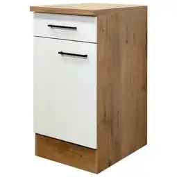 Möbelix Küchenunterschrank Avila Eichefarben/Magnolie B: 40 cm Angebot