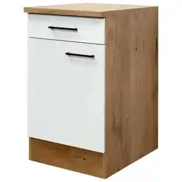 Möbelix Küchenunterschrank Avila Eichefarben/Magnolie B: 50 cm Angebot