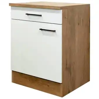 Möbelix Küchenunterschrank Avila Eichefarben/Magnolie B: 60 cm Angebot