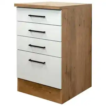 Möbelix Küchenunterschrank Avila Eichefarben/Magnolie B: 50 cm Angebot