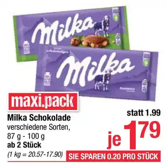 Maximarkt Milka Schokolade Angebot