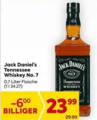 Billa Jack Daniel's Tennessee Whiskey No. 7 Angebot