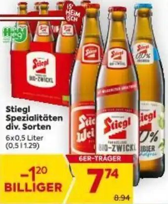 Billa Stiegl Spezialitäten Angebot