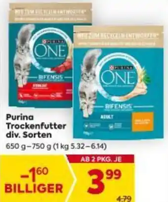 Billa Purina Trockenfutter Angebot