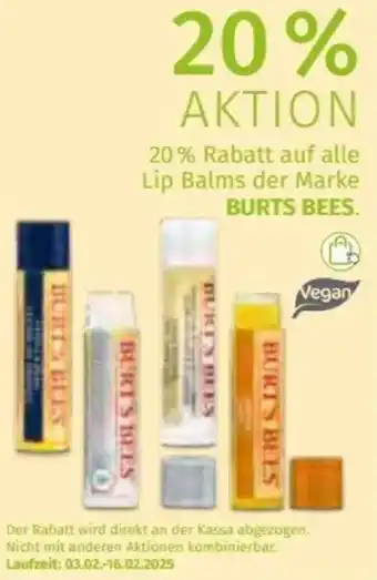 Müller auf alle Lip Balms der Marke BURTS BEES Angebot