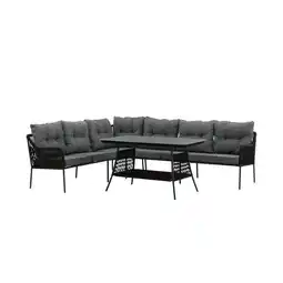 Möbelix Loungegarnitur 2-Tlg Berlin Metall/Glas/Dekor mit Kissen Angebot