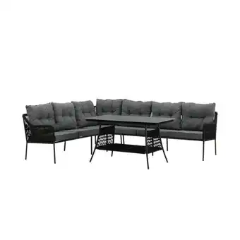 Möbelix Loungegarnitur 2-Tlg Berlin Metall/Glas/Dekor mit Kissen Angebot