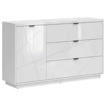 Möbelix Sideboard 156 cm Forn Chest Of Drawers, Weiß Hochglanz Angebot