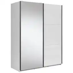 Möbelix Schwebetürenschrank 153,5cm Tetrix Weiß Hochglanz Angebot