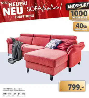 Polstermöbel Fischer Ecksofa stoff Angebot