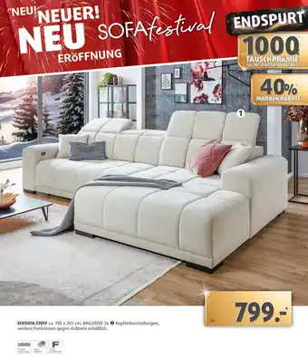 Polstermöbel Fischer Ecksofa stoff Angebot