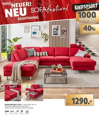 Polstermöbel Fischer Wohnlandschaft stoff Angebot