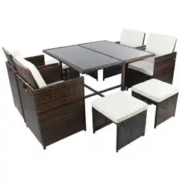 Möbelix Gartentischgruppe Raloso Braun/Creme Angebot