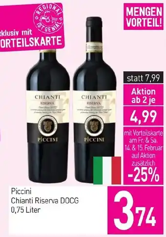 Sutterlüty Piccini Chianti Riserva DOCG Angebot