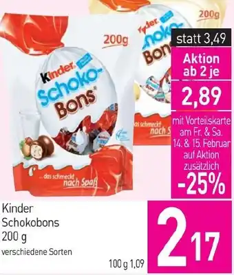 Sutterlüty Kinder Schokobons Angebot