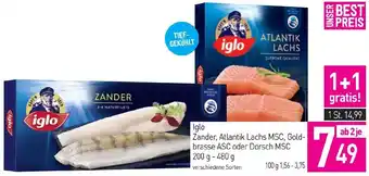 Sutterlüty Zander, Atlantik Lachs MSC, Gold- brasse ASC oder Dorsch MSC Angebot