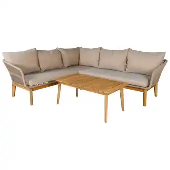 Möbelix Loungegarnitur 2-Tlg Chania Akazienholz/Metall mit Kissen Angebot