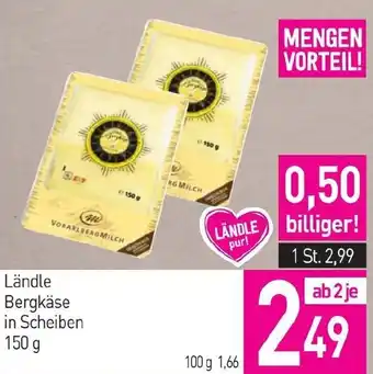 Sutterlüty Ländle Bergkäse in Scheiben Angebot