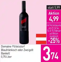 Sutterlüty Domaine Pöttelsdorf Blaufränkisch oder Zweigelt Bankett Angebot