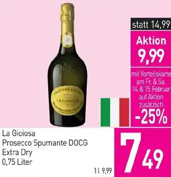 Sutterlüty La Gioiosa Prosecco Spumante DOCG Extra Dry Angebot