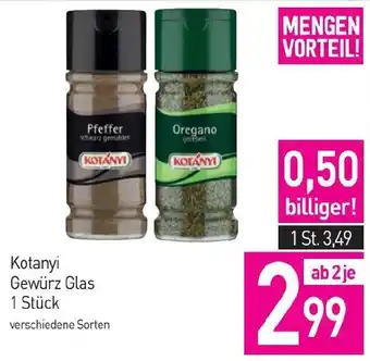 Sutterlüty Kotanyi Gewürz Glas Angebot