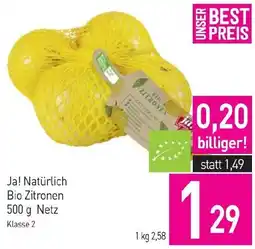 Sutterlüty Ja! Natürlich Bio Zitronen 500 g Netz Angebot