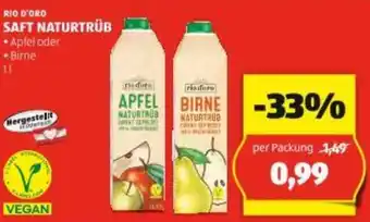 Hofer Saft naturtrüb Angebot