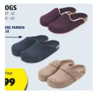 Hofer Damen-/Herren-Filzclogs versch. Farben und Modelle HOFER Angebot