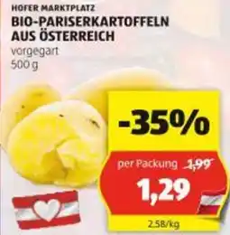 Hofer Bio-pariserkartoffeln aus österreich Angebot