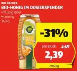 Hofer Bio-honig im dosierspender Angebot